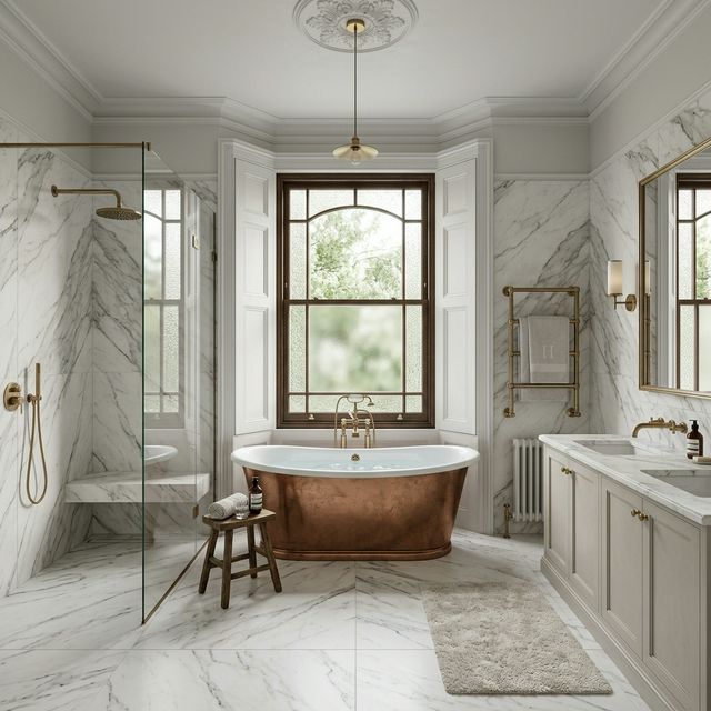 Luxury bathroom renovation in belsize park