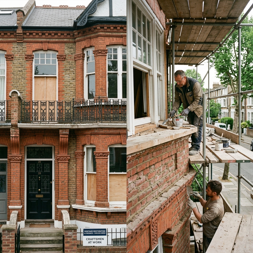 Luxury heritage restoration in parsons green